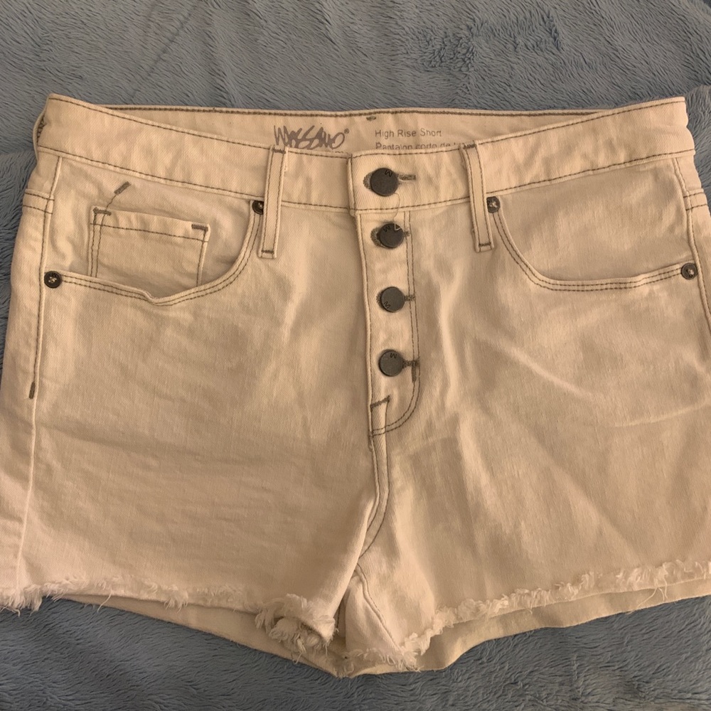 White denim shorts